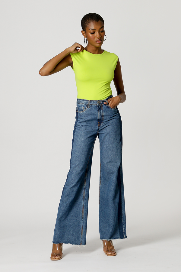 Blusa Cropped Manga Slim