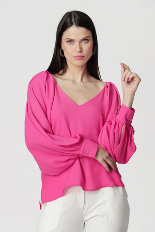 Blusa com Pregas no Ombro - PINK CL