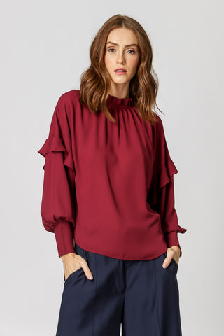 Blusa Manga Morcego - VINHO