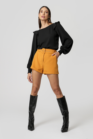 Blusa Manga Dupla - PRETO