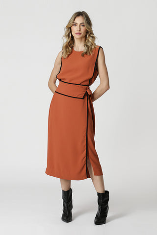 Blusa Detalhe Contraste - TELHA