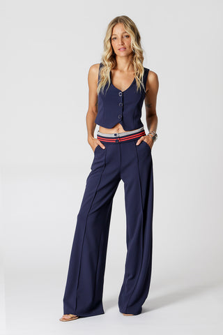 Blusa chaleco - AZUL MARINO