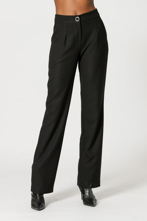 Pantalones de pierna ancha - CHOCOLATE
