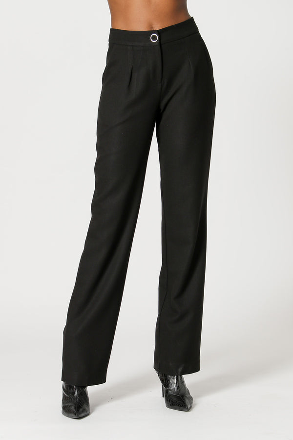 Pantalones de pierna ancha - CHOCOLATE