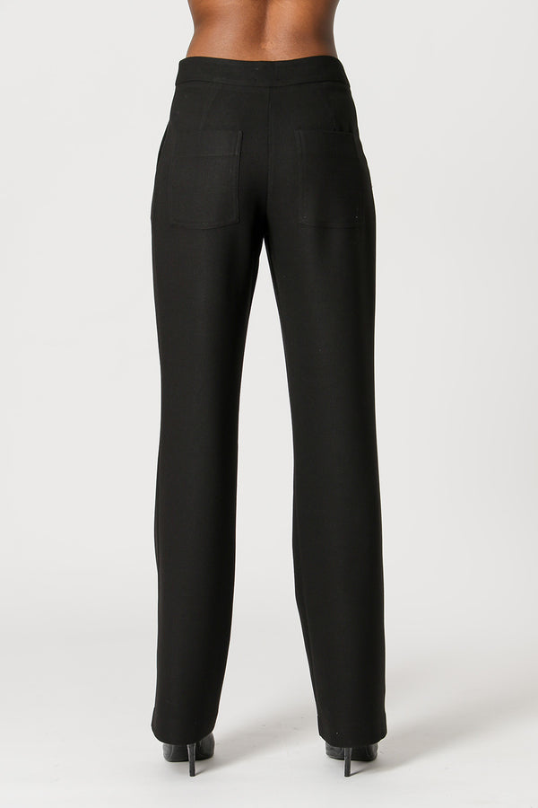 Pantalones de pierna ancha - CHOCOLATE
