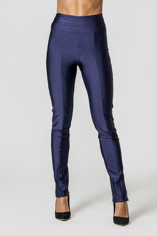 Pantalones pitillo con abertura - AZUL MARINO 1