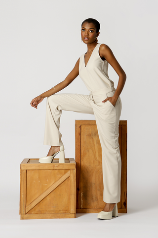 Blusa sin mangas con cuello en V - ICE