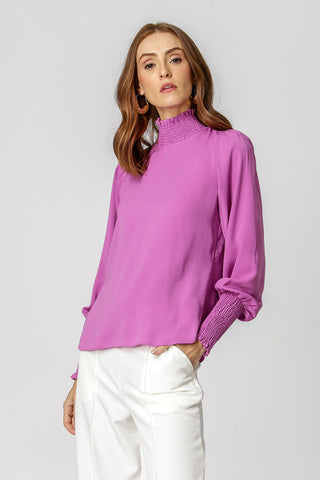 Blusa Manga de Lastex - LILAS