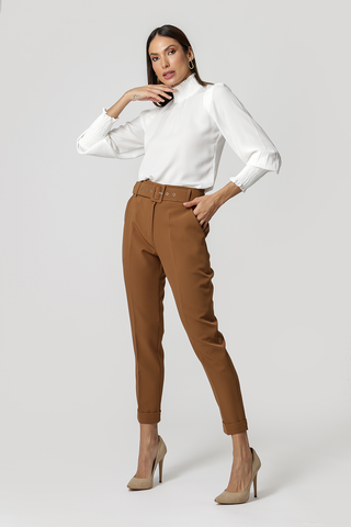 Blusa Manga de Lastex - OFF WHITE
