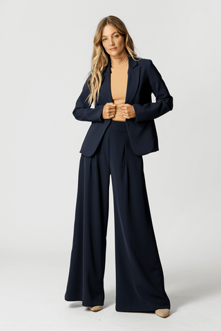 Blazer Básico Com Shape Clássico - MARINHO 1