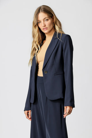 Blazer Básico Com Shape Clássico - MARINHO 1