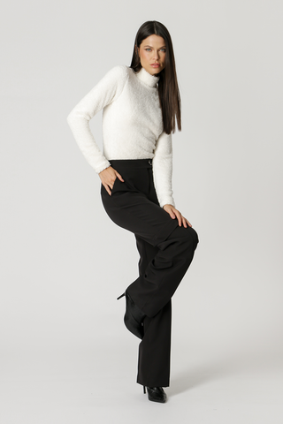 Blusa Gola Alta Floc - OFF WHITE