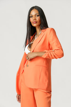 Blazer Alfaiataria Longline Botões Dourados