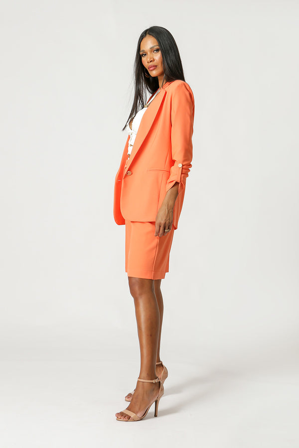 Blazer Alfaiataria Longline Botões Dourados