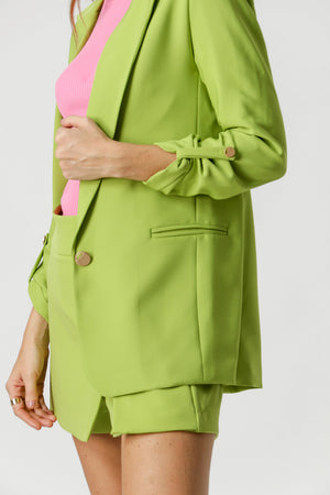 Blazer Alfaiataria Longline Botões Dourados