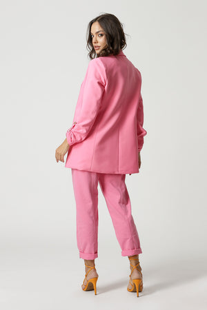 Blazer Alfaiataria Longline Botões Dourados