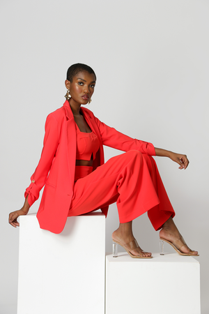 Blazer Alfaiataria Longline Botões Dourados