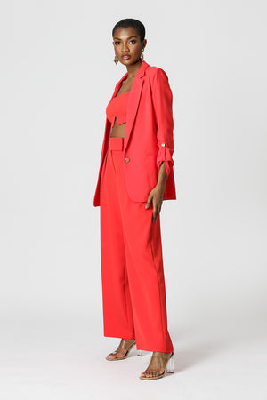 Blazer Alfaiataria Longline Botões Dourados