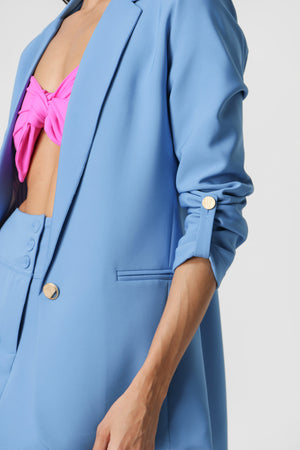 Blazer Alfaiataria Longline Botões Dourados