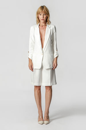 Blazer Alfaiataria Longline Botões Dourados