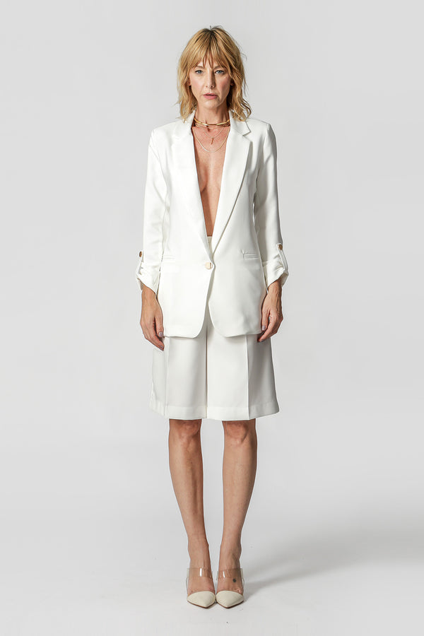 Blazer Alfaiataria Longline Botões Dourados