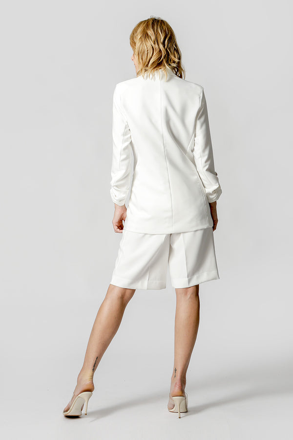 Blazer Alfaiataria Longline Botões Dourados