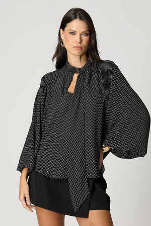 Blusa Estampada Com Laço