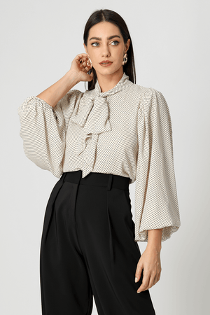 Blusa Estampada Com Laço