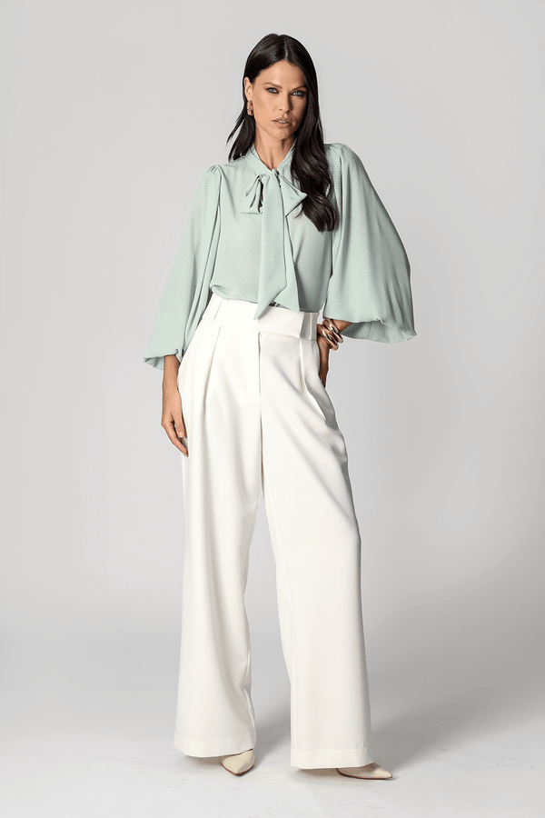 Blusa Estampada Com Laço