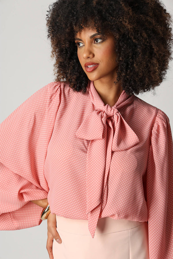 Blusa Estampada Com Laço