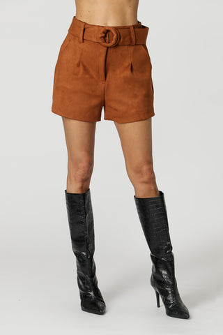 Shorts Suede com Faixa - TERRA