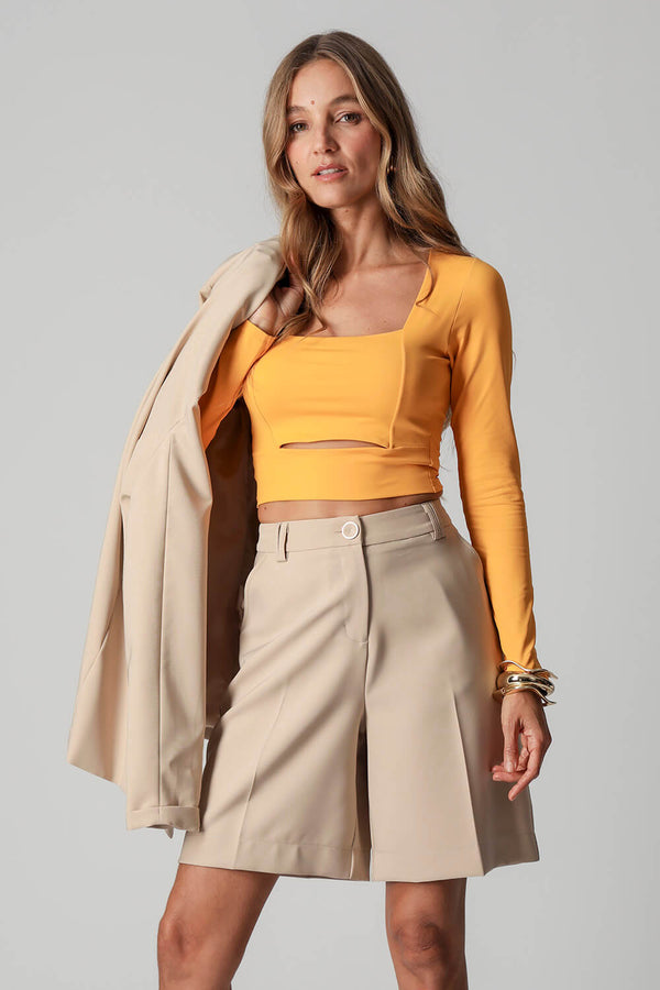 Blusa Decote Quadrado TRIMIX