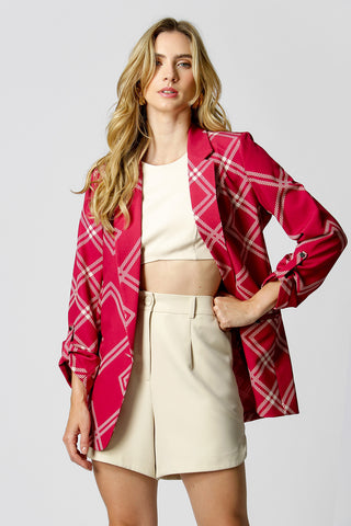 Blazer largo entallado - VINO 5019