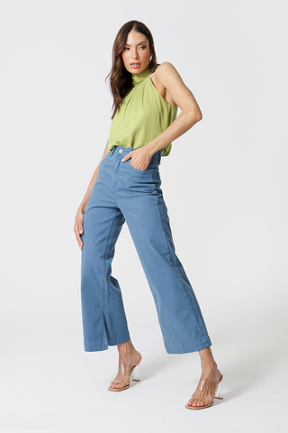 Blusa Gola De Pregas - OLIVA