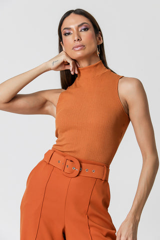 Blusa Gola Alta Cava Americana - LARANJA ESC.