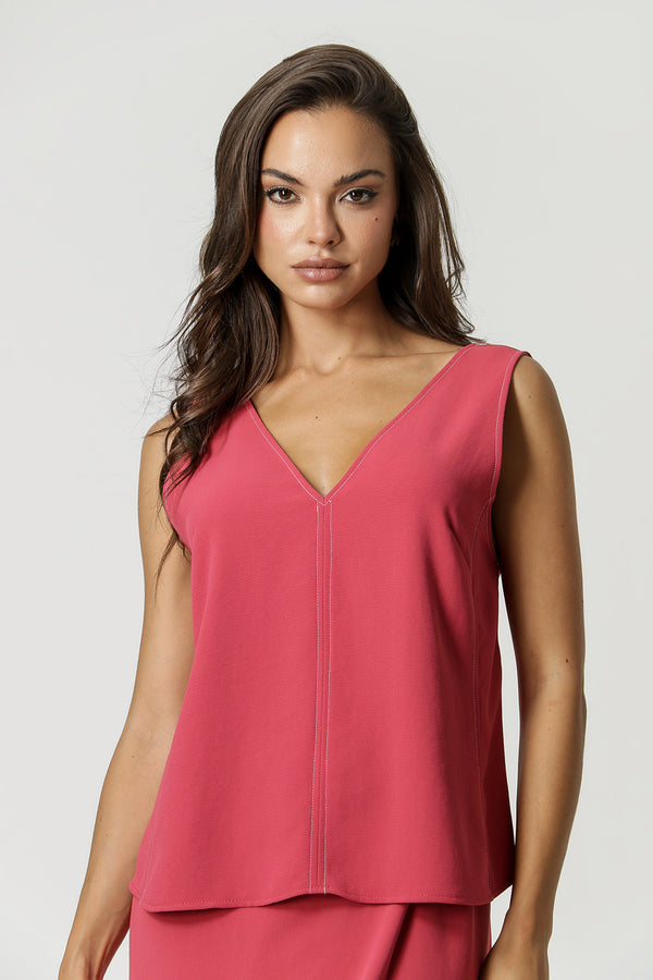 Blusa Pesponto Contrastante