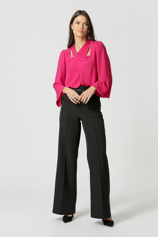 Blusa Transpassada - FUCSIA