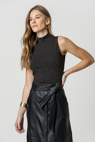 Blusa com gola e Lurex - DOURADO