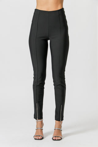 Calça Com Zíper Barra - PRETO 1