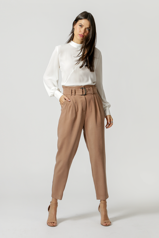 Calça Clochard Com Faixa - FENDI