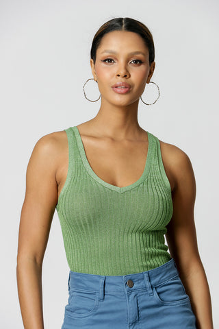 Camiseta de tirantes de lúrex con brillo - FLAG