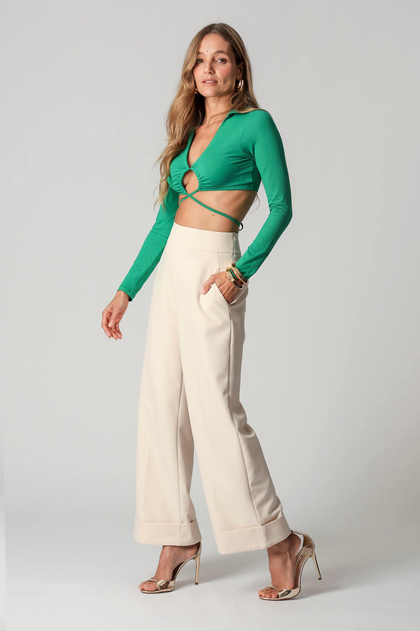 Blusa Cropped Amarração TRIMIX