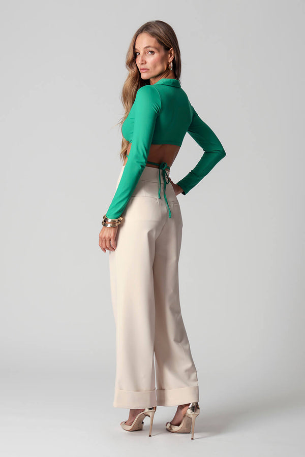 Blusa Cropped Amarração TRIMIX