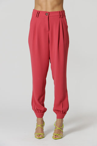 Calça Jogger Com Fenda - GOIABA