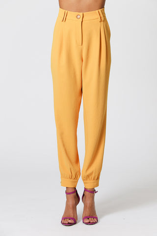 Calça Jogger Com Fenda - MOSTARDA