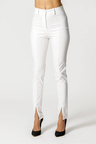 Calça Alfaiataria com Recorte - BRANCO