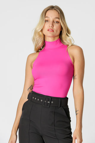 Blusa de cuello alto de punto Amni - ROSA 1