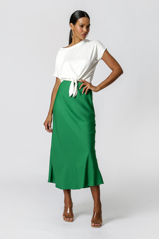 Blusa de punto con nudo delantero - CRU