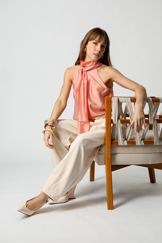 Blusa Regata Com Faixa Versátil - SALMAO