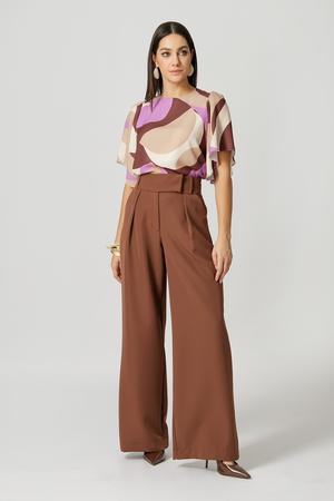 Blusa Estampada Manga Angel - AREIA 7206